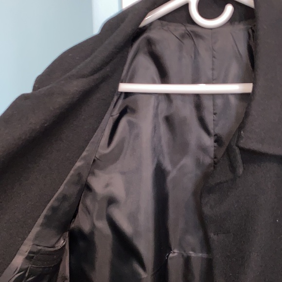 Cashmere Button Down Coat Black - Picture 5 of 6